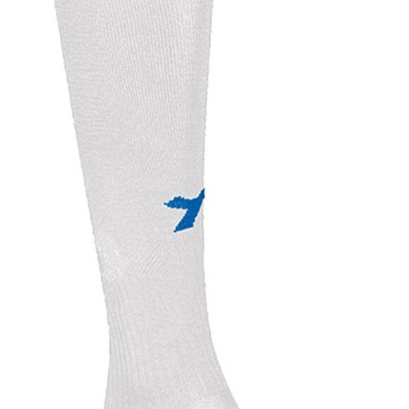 Diadora Padova Classic White Soccer Socks Blue Stripes NEW Medium Lot of 2 - Picture 4 of 4